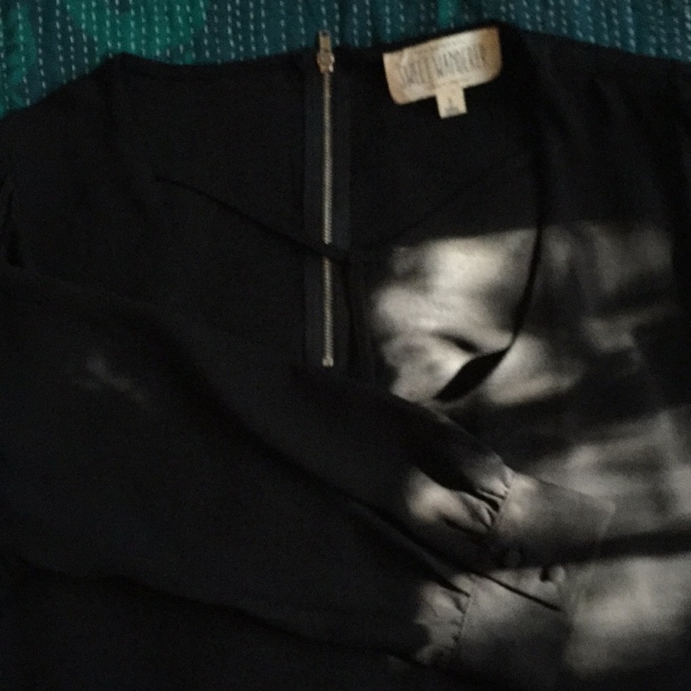 Beautiful Black blouse with t strap at the front
